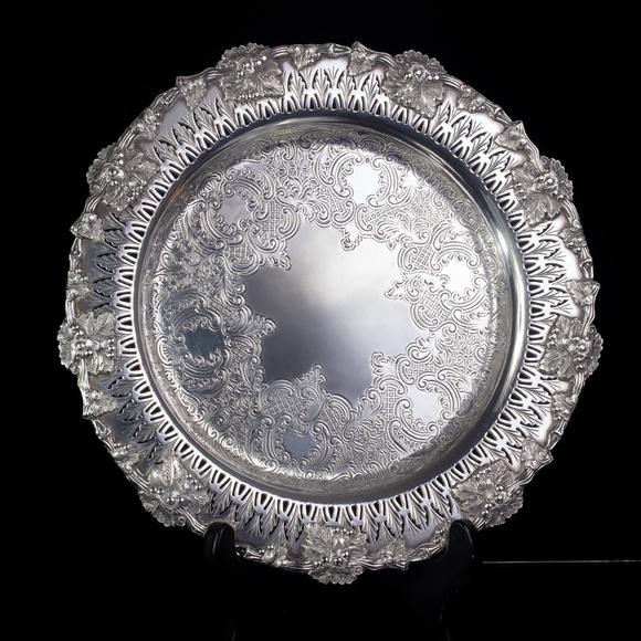 Vintage Birks Silver Tray Rideau Plate 12"